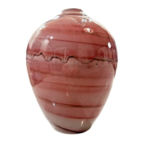 Vintage Vase Contemporary 80s - 90s Art Pottery Large 10 in x 6 In Hand Signed - Picture 1 of 11